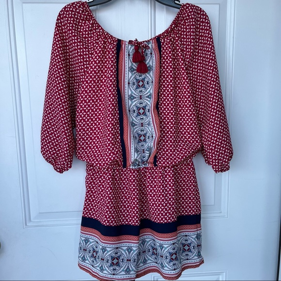 My Michelle Other - •My Michelle Girls• Patterned Ling Sleeve Boho Romper - Size Large
